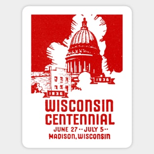 1936 Wisconsin Centennial Sticker